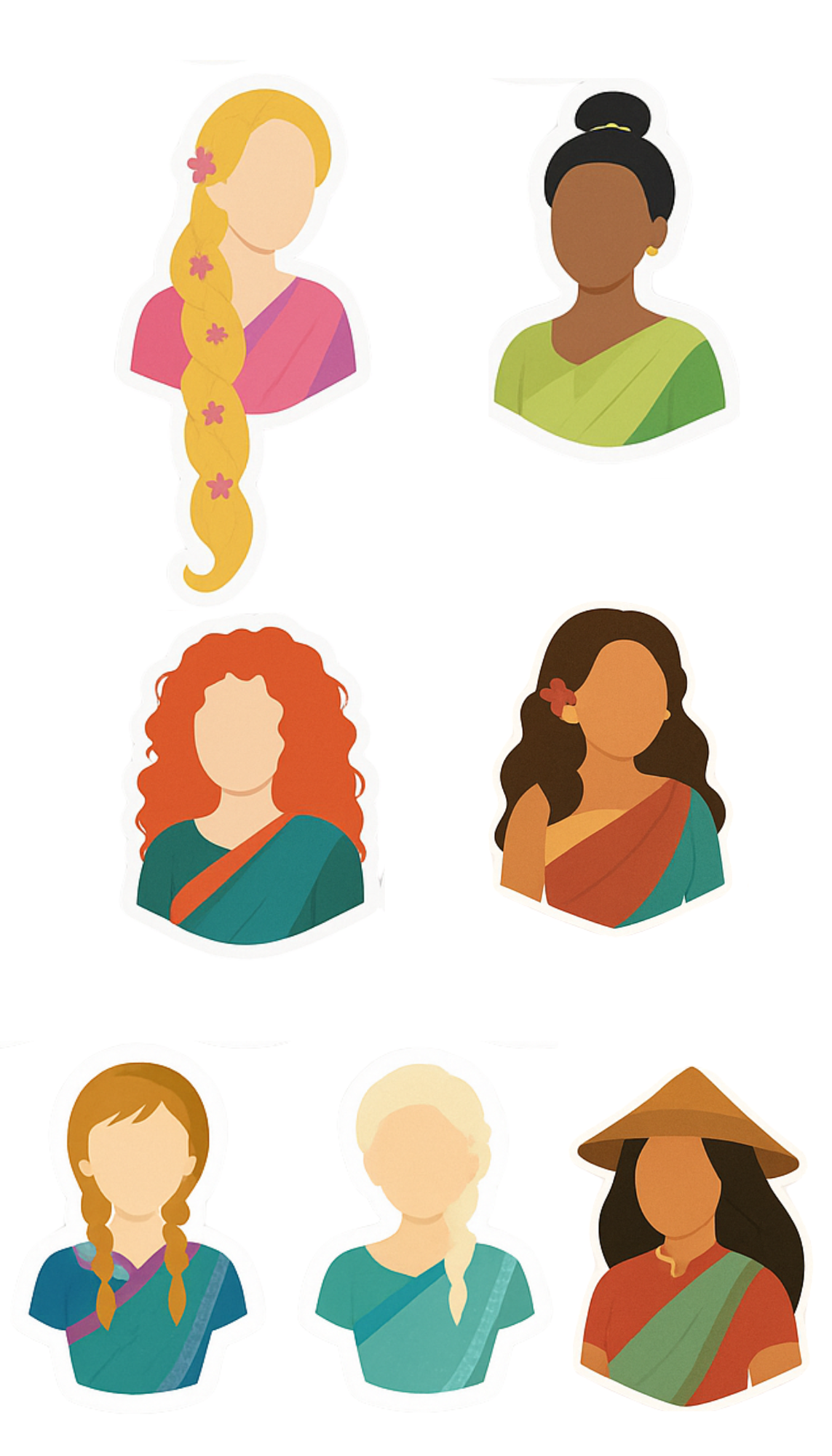 Desi Princess Stickers