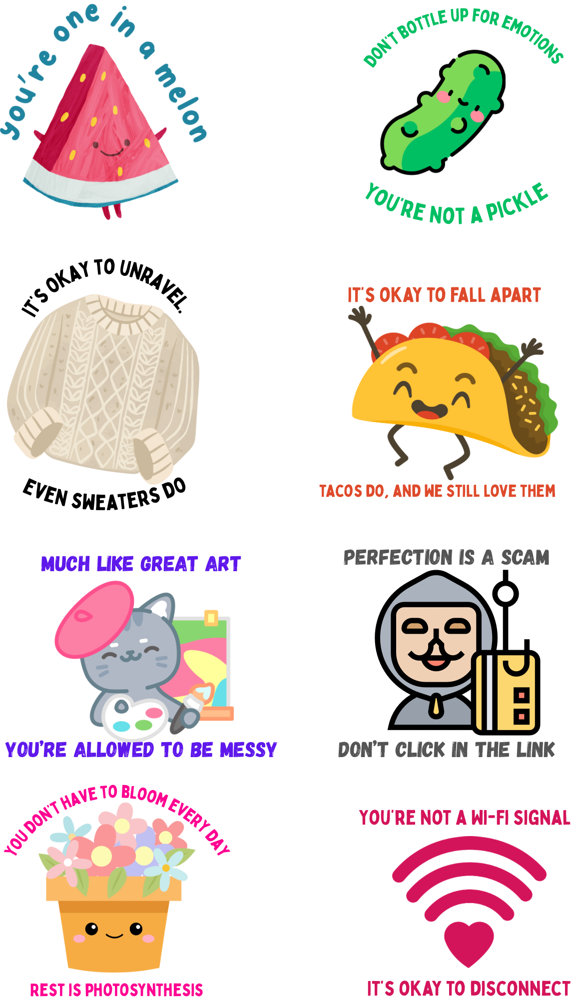Funny Affirmation Stickers